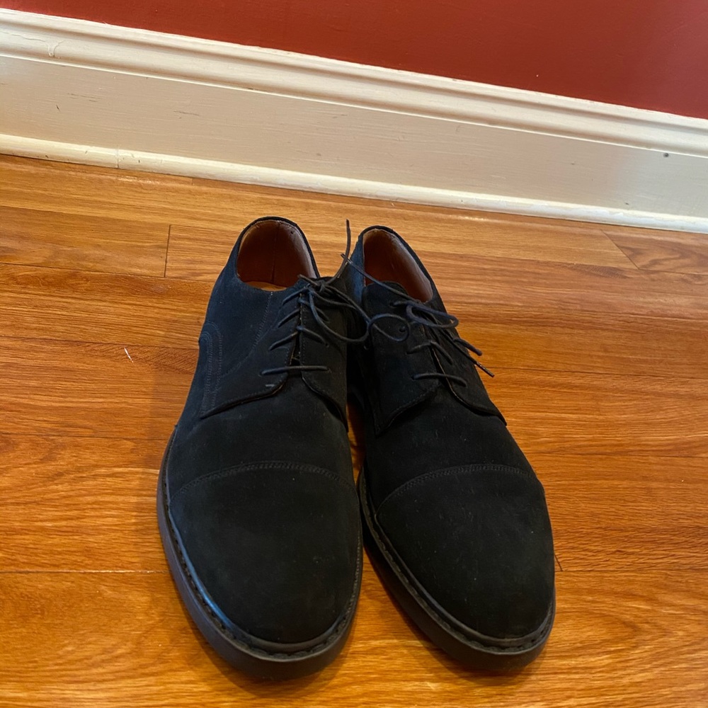 Barney’s New York black suede Oxford